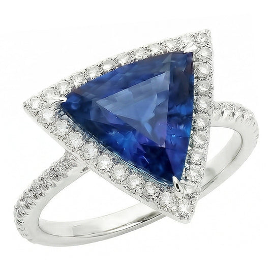 echter trillion diamant 5Karat ring Vorderansicht