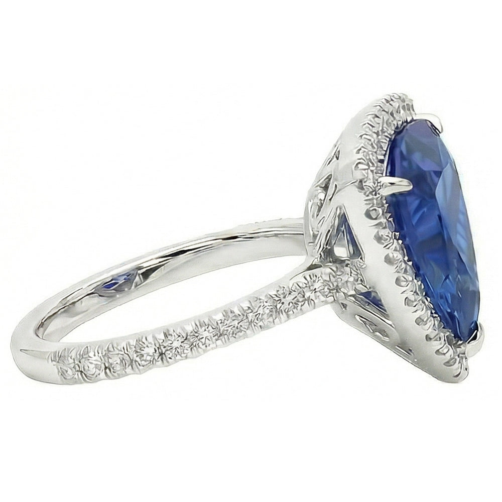 echter trillion diamant 5Karat ring Draufsicht