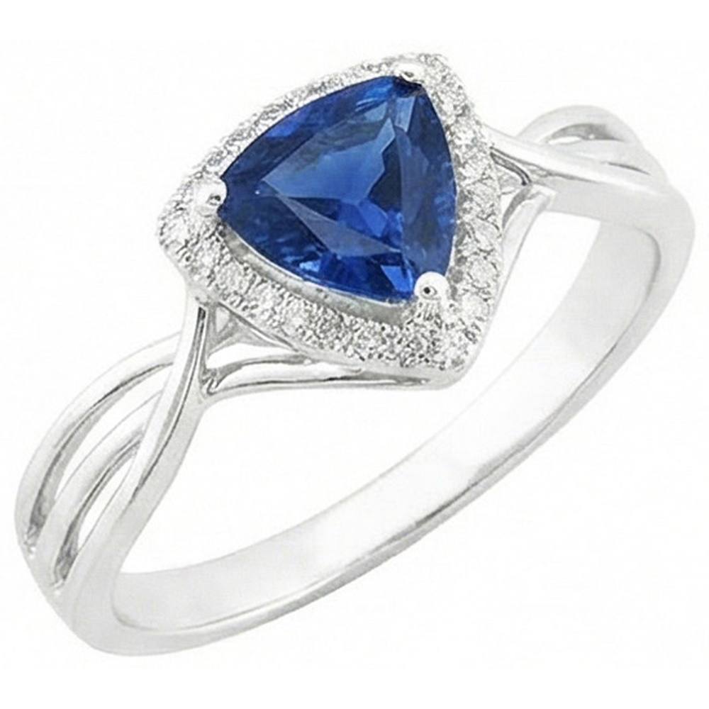 echter trillion diamant 2.50Karat ring Seitenansicht