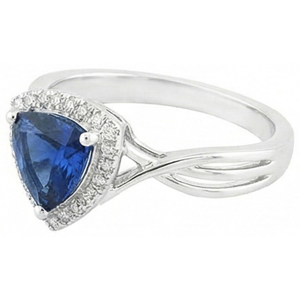 echter trillion diamant 2.50Karat ring Detailansicht