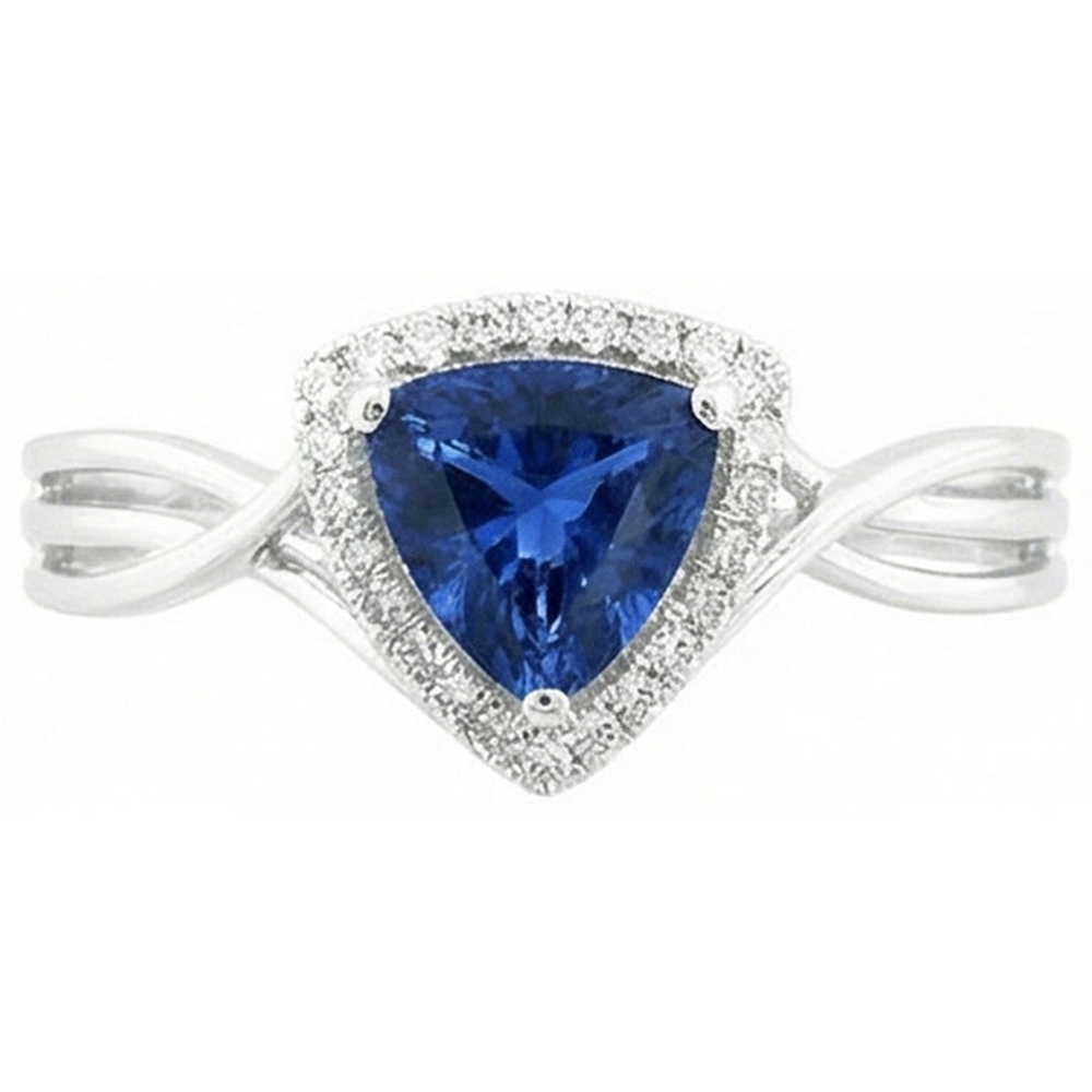 echter trillion diamant 2.50Karat ring Draufsicht