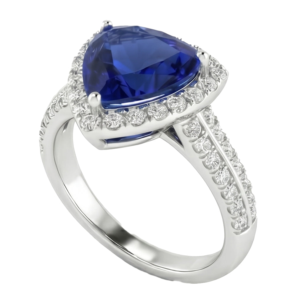 echter trillion diamant 3Karat ring Seitenansicht