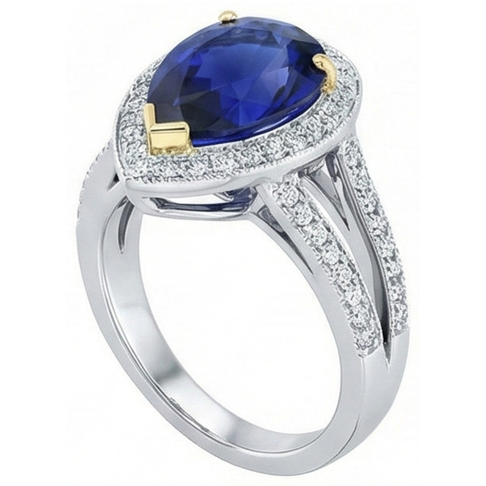 echter round diamant 4.50Karat ring Draufsicht