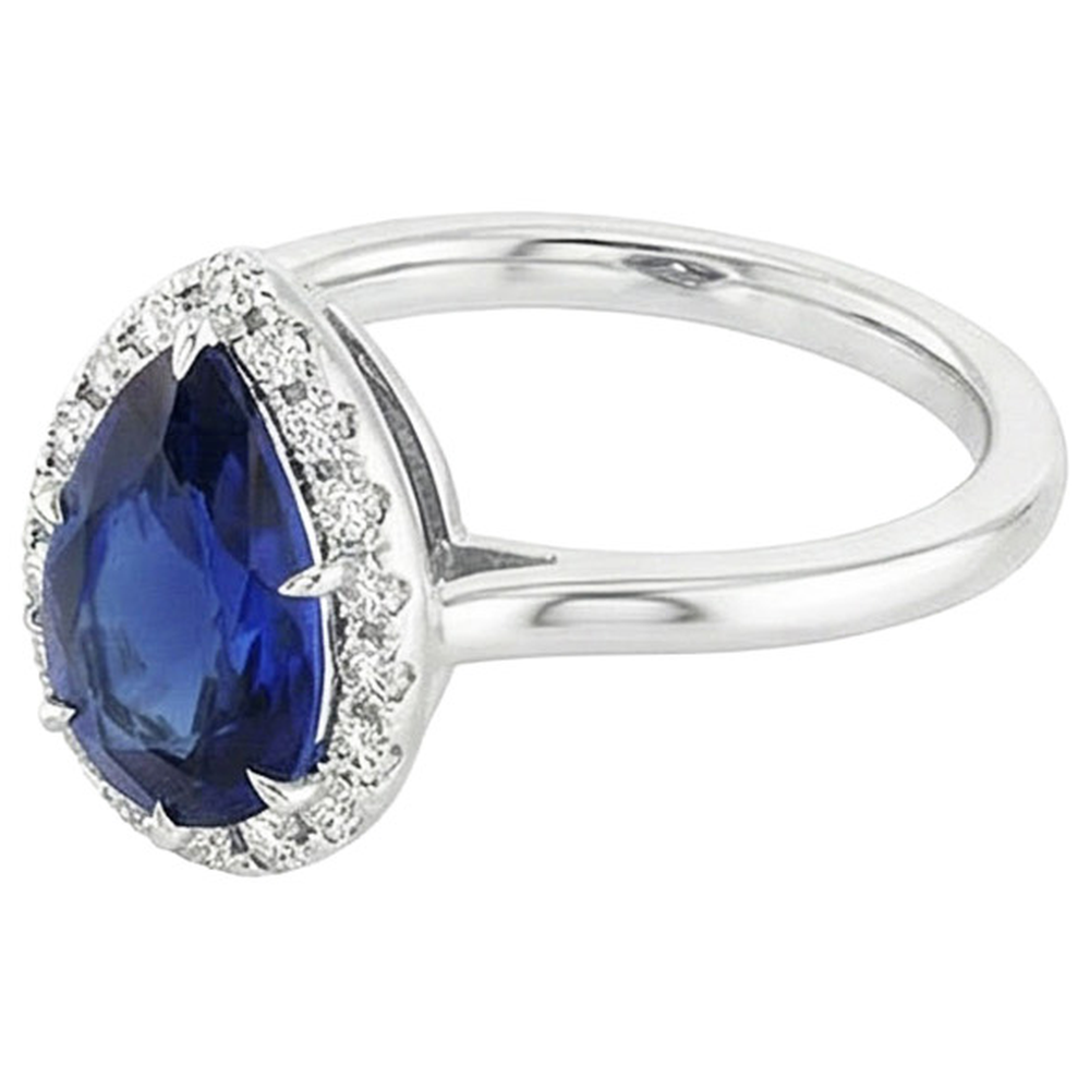 echter round diamant 5Karat ring Profilansicht