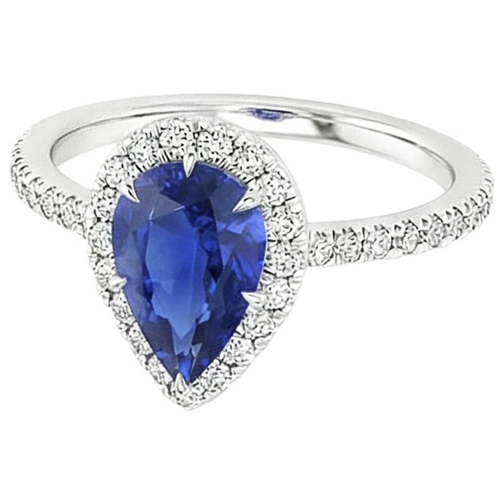 echter round diamant 3.50Karat ring Draufsicht