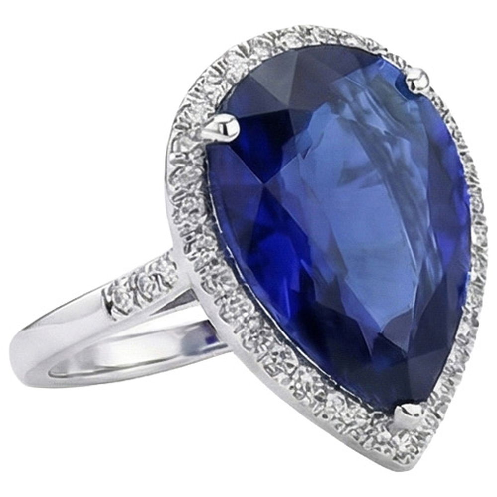 echter round diamant 5Karat ring Draufsicht