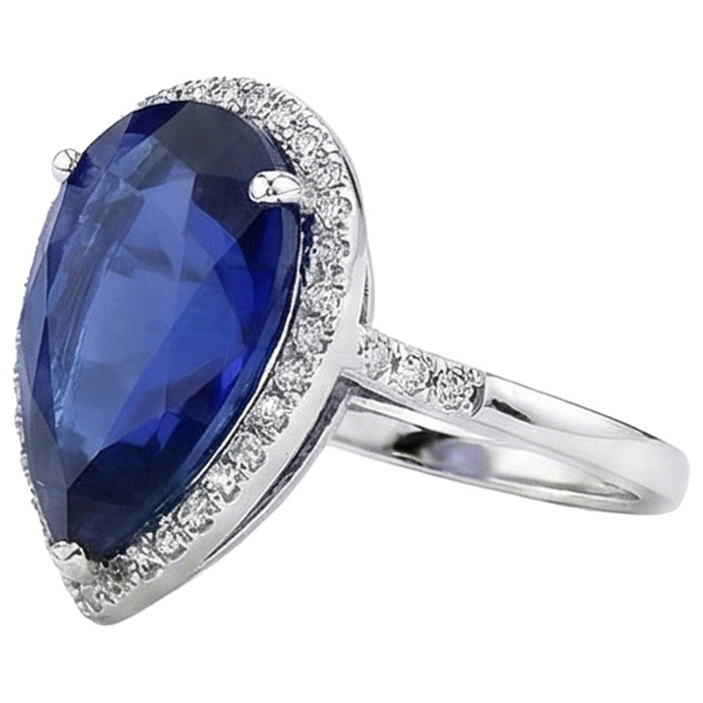 echter round diamant 5Karat ring Profilansicht