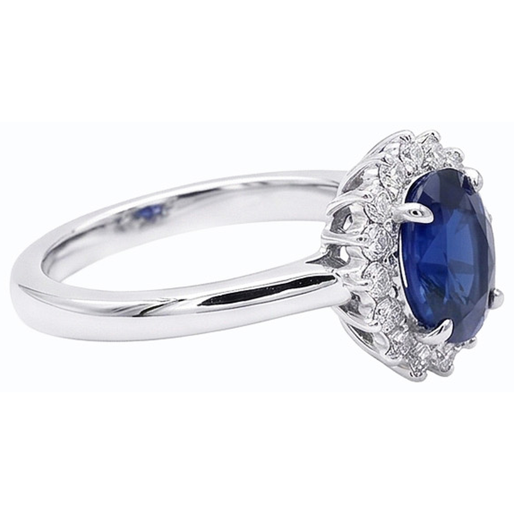 echter oval diamant 2.50Karat ring Detailansicht