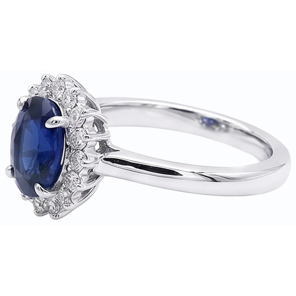 echter oval diamant 2.50Karat ring Draufsicht