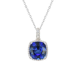 Natürlicher Blauer Saphir Edelstein-Anhänger 3 Karat – 14K