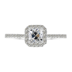 Designer Jubiläumsring Diamant Halo-Fassung Ring – 2 Karat 14