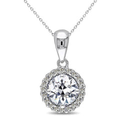 14 Karat Weißgold Halo mit Brillant – 3 Karat