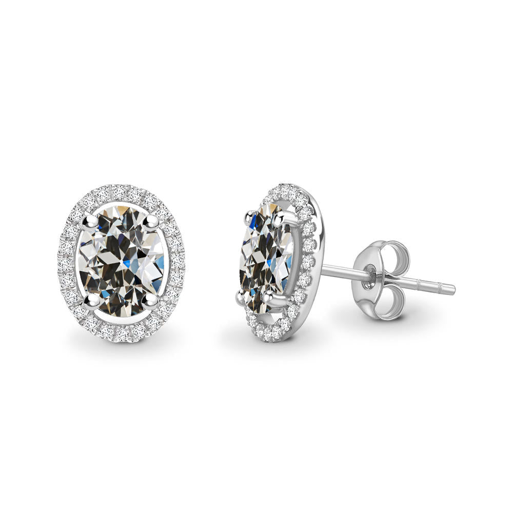Edler Diamant Ohrstecker 2-Karat 14K Weißgold – Hauptansicht