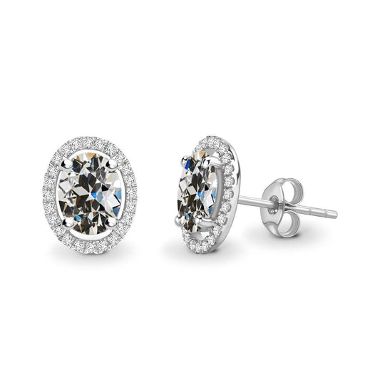Edler Diamant Ohrstecker 2-Karat 14K Weißgold – Hauptansicht
