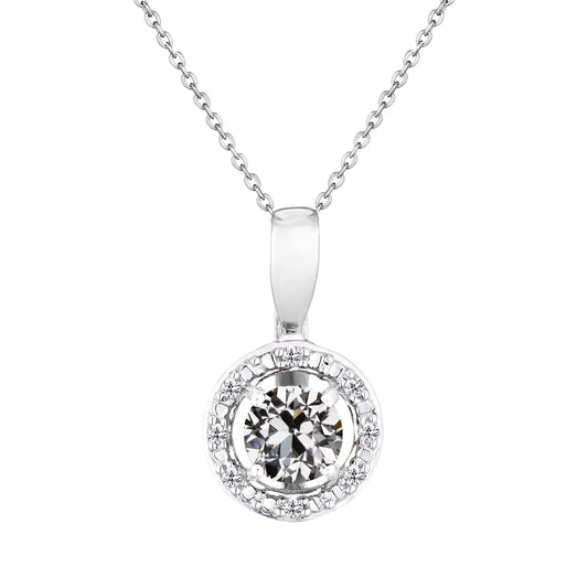 Edler Diamant Anhänger 2-Karat 14K Weißgold – Hauptansicht