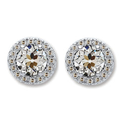 Luxuriöser Ohrringe mit Old Mine Cut Edler Diamant – 1,50 Karat