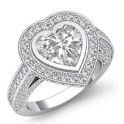 Halo Echt Diamant Ehering Lady Fine 6,35 Karat Schmuck