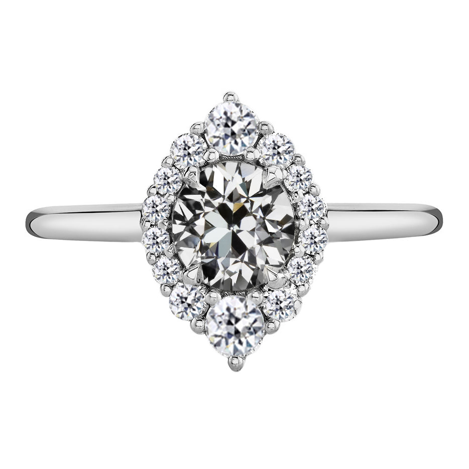Designer Brillant Halo-Verlobungsring 3 Karat – Hauptansicht