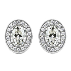 Luxuriöser Antik-Kissen-Schliff Edler Diamant Ohrringe – 2 Karat