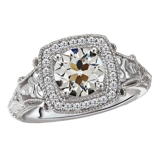 Hochwertiger Halo-Fassung Ring 4 Karat – Hauptansicht