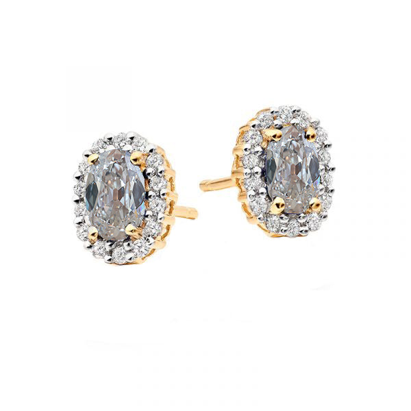 Stilvoller Edler Diamant Ohrringe 5,50 Karat – Hauptansicht