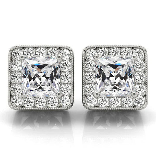 Ohrstecker 14 Karat Weißgold mit Diamant – Hauptansicht