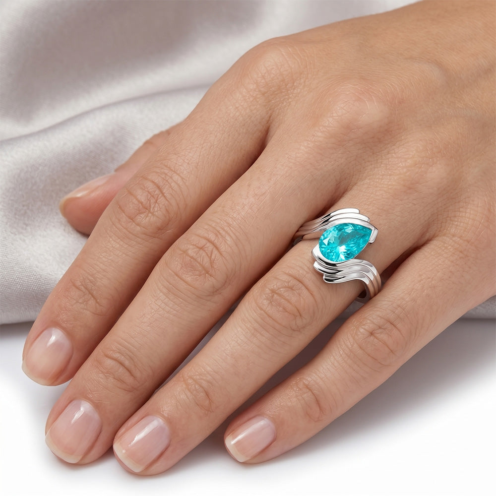 Handgefertigter Edelstein-Ring – Paraiba-Turmalin 2 Karat |