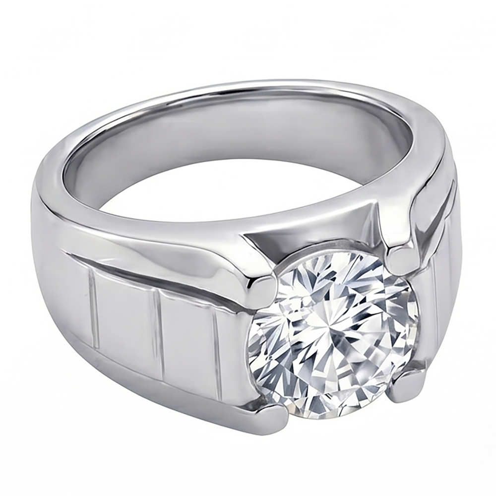 Handgefertigter Edler Diamant Herren-Ring 2 Karat von