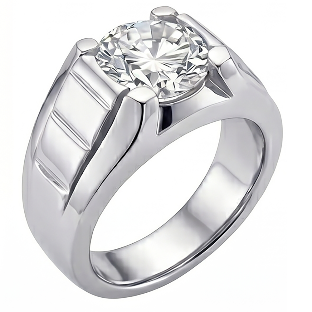 Handgefertigter Edler Diamant Herren-Ring 2 Karat von