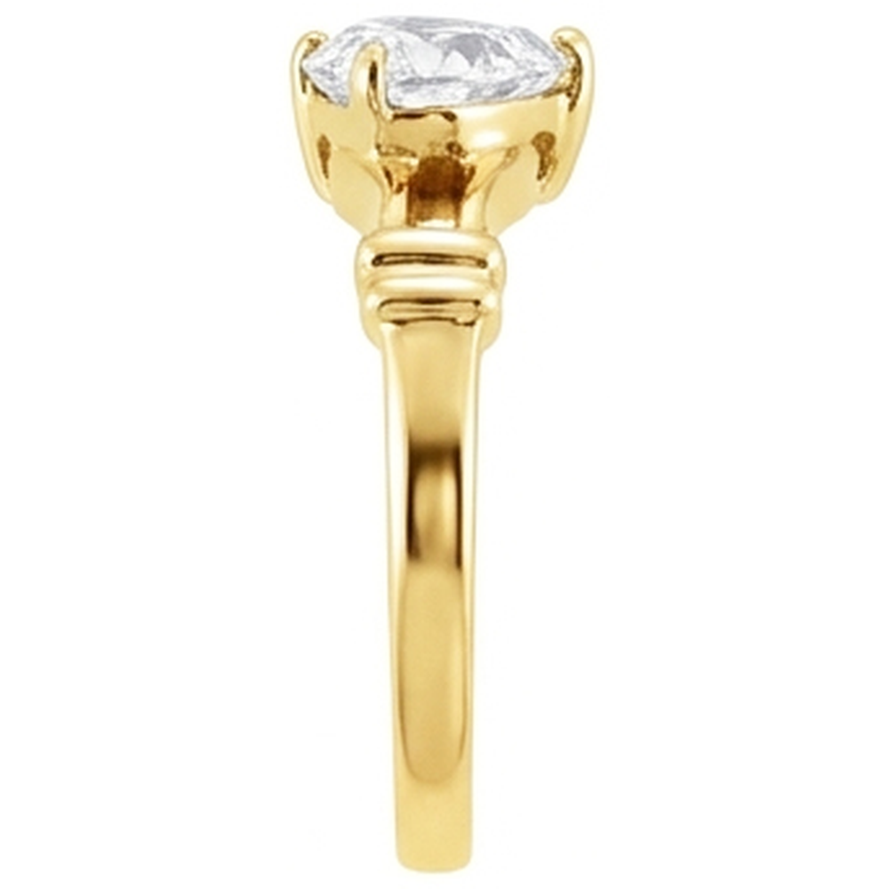 Naturreiner Edler Diamant Solitär-Verlobungsring 4,50 Karat 14 Karat Gelbgold – Profilansicht
