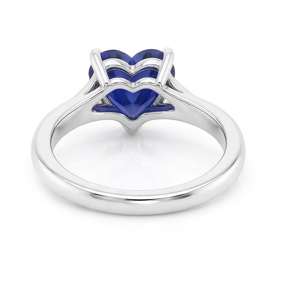 echter heart diamant 2.50Karat ring Profilansicht