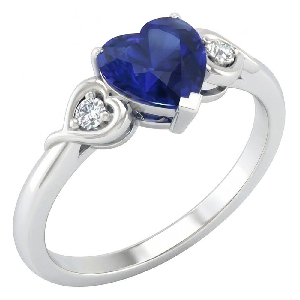 echter heart diamant 1.75Karat ring Vorderansicht
