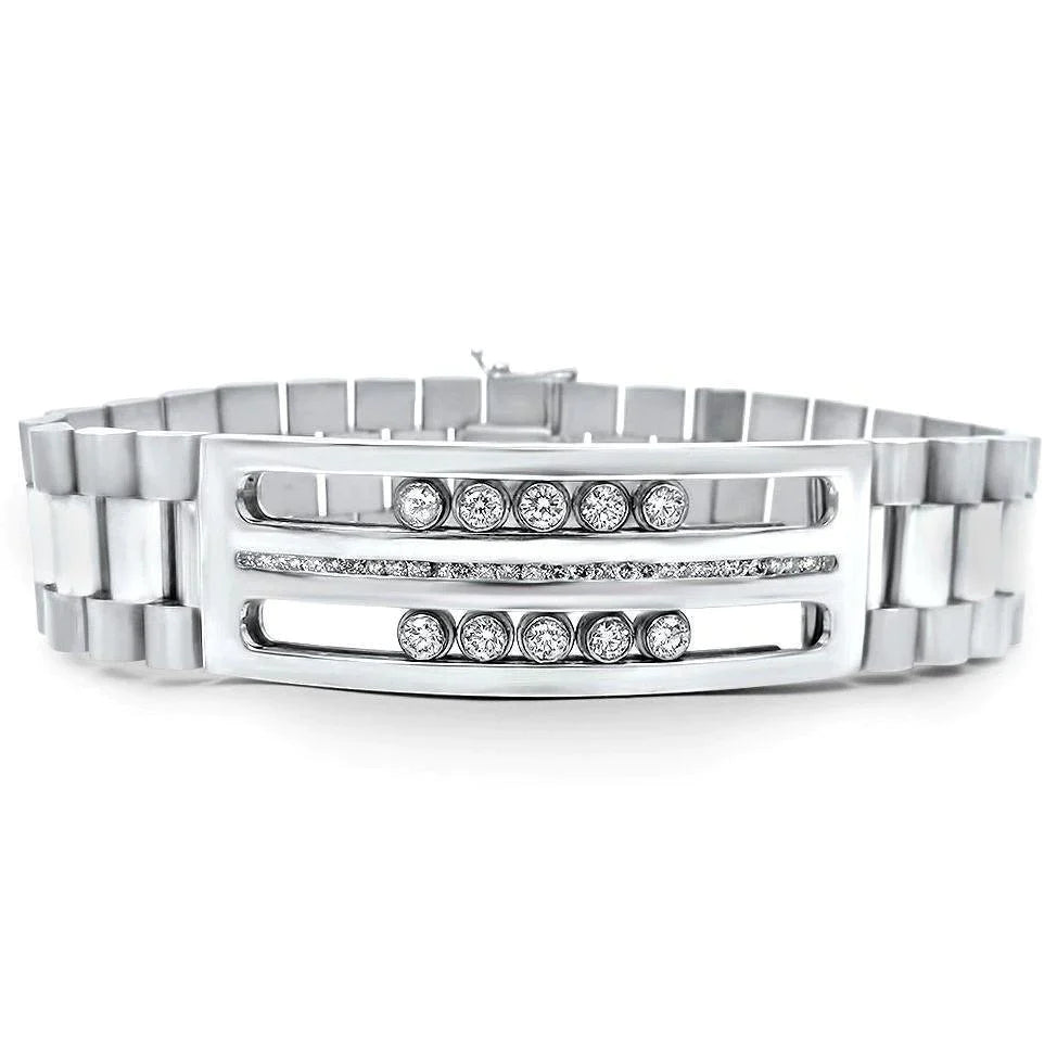 Herren-Echt Diamant-Armband