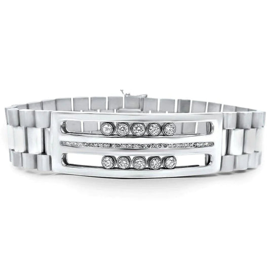 Herren-Echt Diamant-Armband