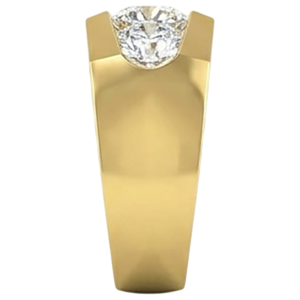 Herren Natürliche Diamant Ring 3 Stein Gold 2 Karat