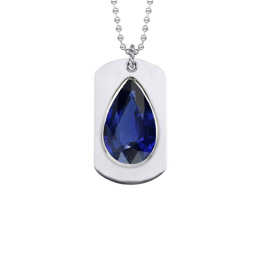 echter pear diamant 4Karat anhänger Draufsicht