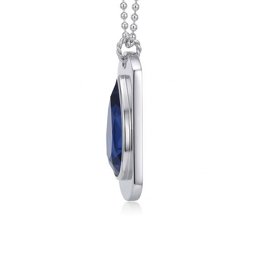 echter pear diamant 4Karat anhänger Profilansicht