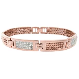 Herren 7.50 Carts Natürliche Diamantarmband Roségold 14K