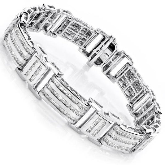 Herren Baguette Armband Echt Diamant