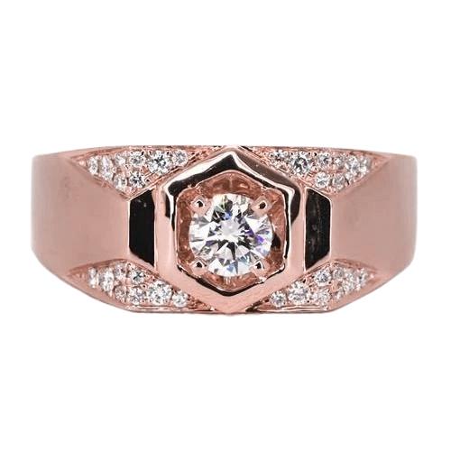 Herrenarmband Aus 14 Karat Roségold Mit Rundem Natürliche Diamanten 1,75 Karat