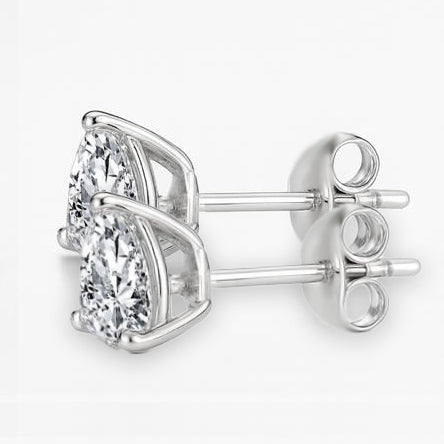 Herrlicher Trilliant Cut Echt Diamant 2 Karat Ohrstecker Damen Ohrring Weißgold