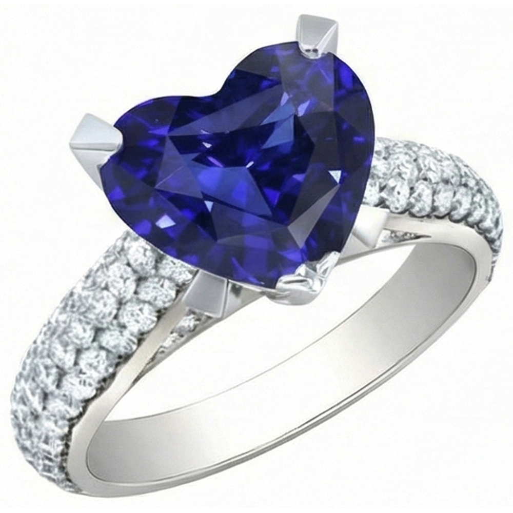 echter round diamant 5Karat ring Seitenansicht
