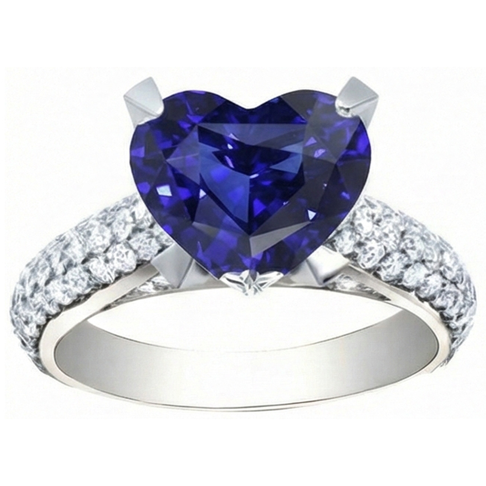 echter round diamant 5Karat ring Profilansicht