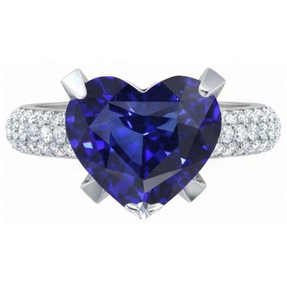 echter round diamant 5Karat ring Detailansicht