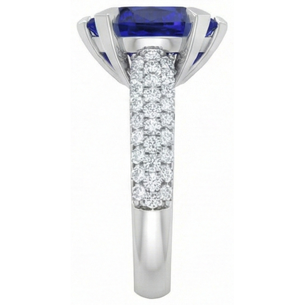 echter round diamant 5Karat ring auf Weiß