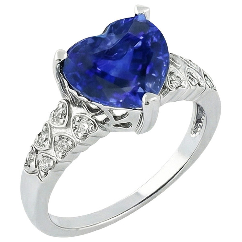 echter round diamant 7Karat ring Detailansicht