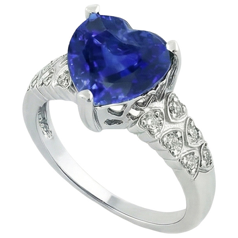 echter round diamant 7Karat ring Draufsicht