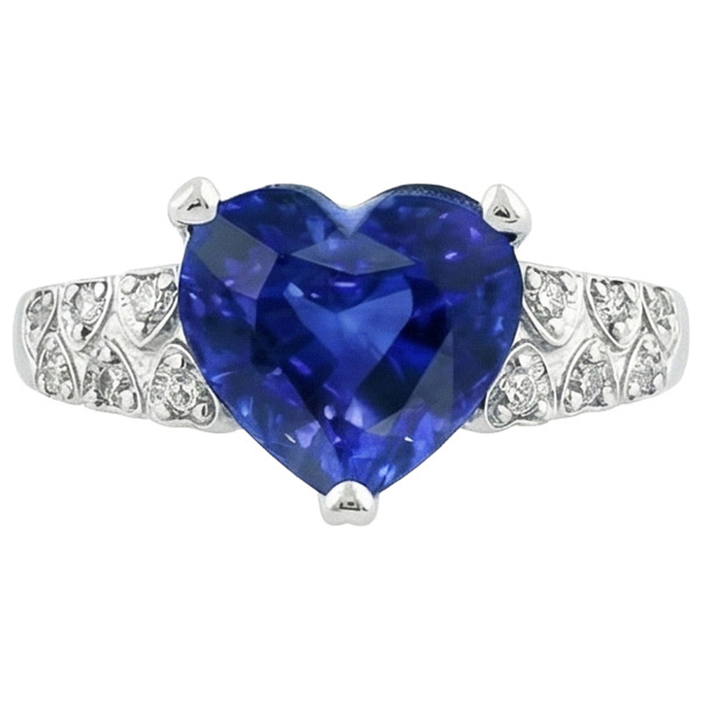 echter round diamant 7Karat ring Seitenansicht