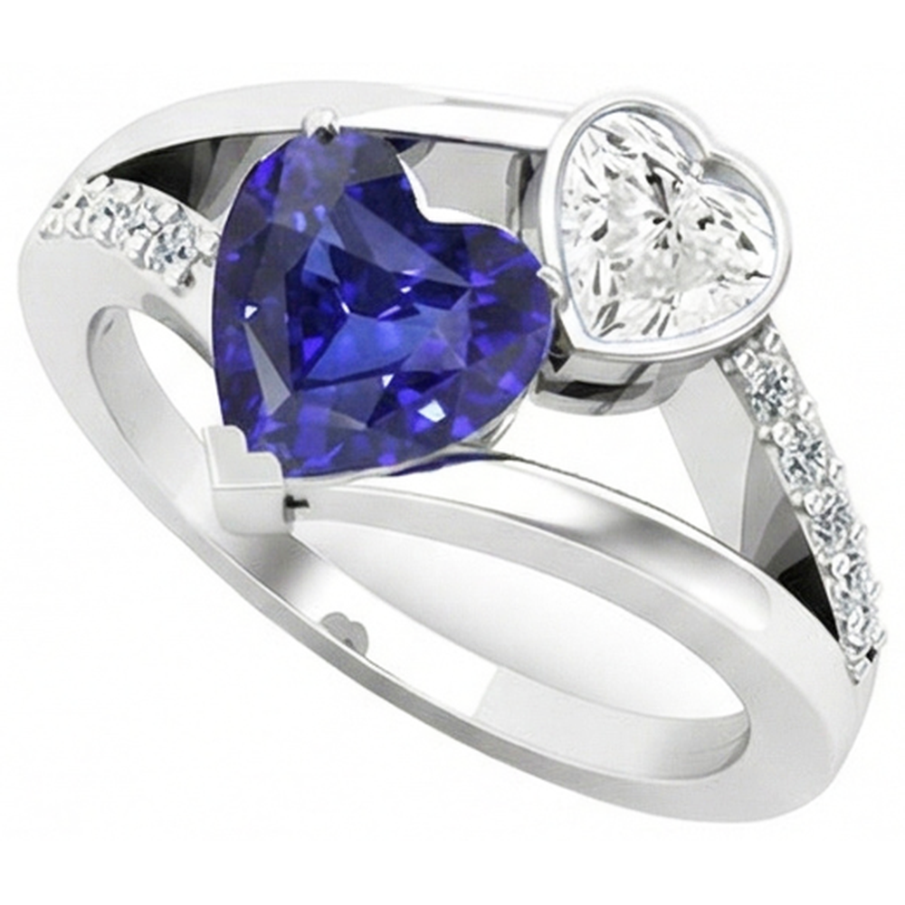 echter round diamant 3.25Karat ring Detailansicht
