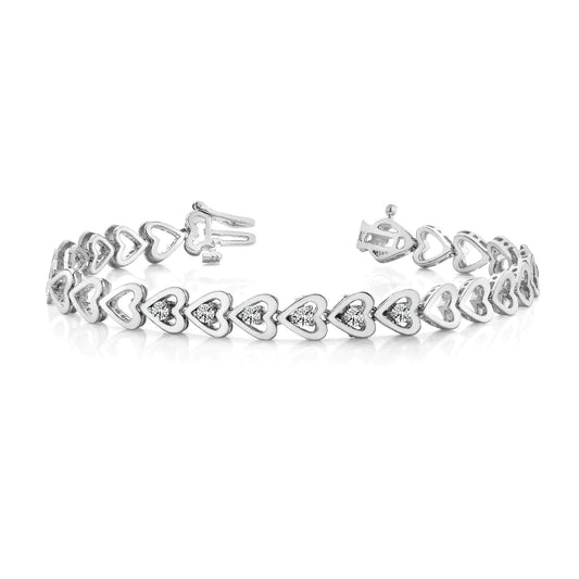 Herz-Echt Diamant-Armband